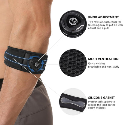 Tennis Elbow Strap for Golfers, Basketball, Baseball, Weightlifting, Tendonitis, Arthritis