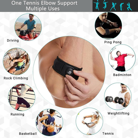 Tennis Elbow Strap for Golfers, Basketball, Baseball, Weightlifting, Tendonitis, Arthritis